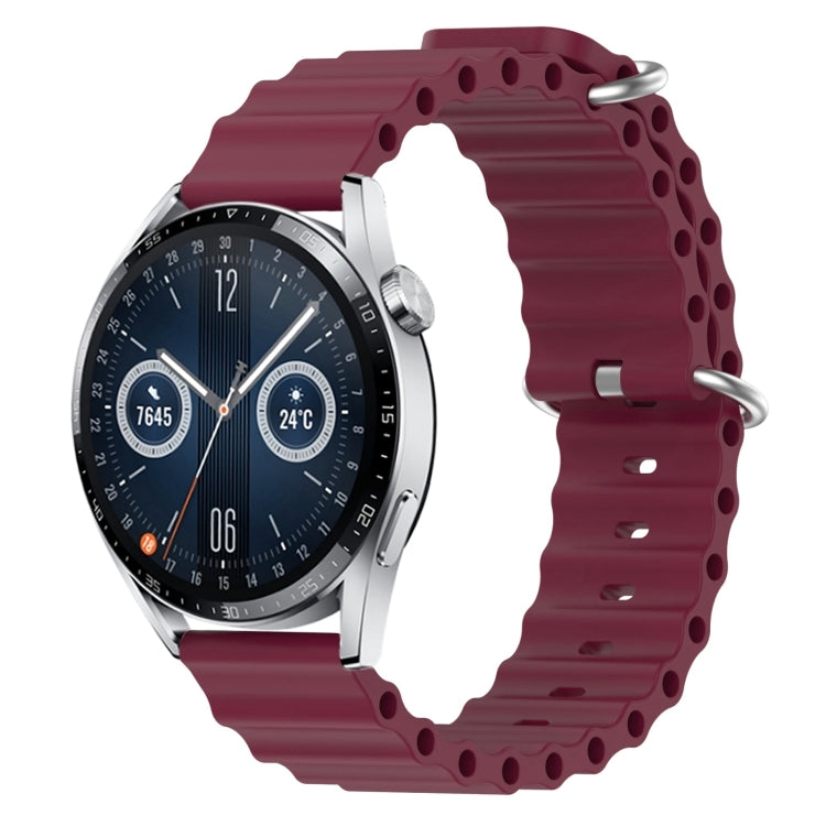 Cinturino per orologio in silicone tinta unita stile oceano da 20 mm, For Huawei Watch GT3 Pro 43mm, For Huawei Watch GT3 42mm