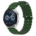 Cinturino per orologio in silicone tinta unita stile oceano da 20 mm, For Huawei Watch GT3 Pro 43mm, For Huawei Watch GT3 42mm