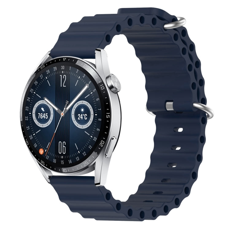 Cinturino per orologio in silicone tinta unita stile oceano da 20 mm, For Huawei Watch GT3 Pro 43mm, For Huawei Watch GT3 42mm