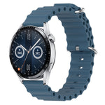 Cinturino per orologio in silicone tinta unita stile oceano da 20 mm, For Huawei Watch GT3 Pro 43mm, For Huawei Watch GT3 42mm