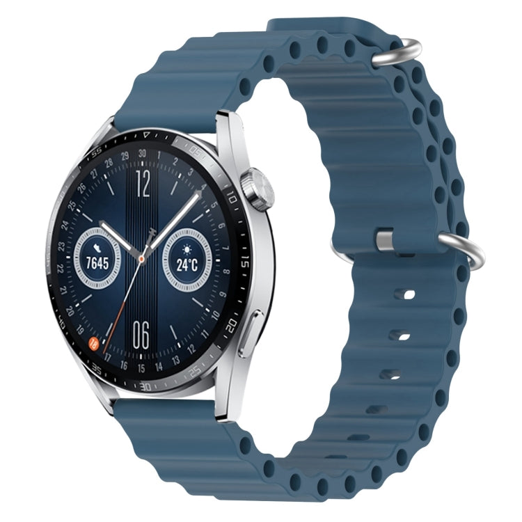 Cinturino per orologio in silicone tinta unita stile oceano da 20 mm, For Huawei Watch GT3 Pro 43mm, For Huawei Watch GT3 42mm