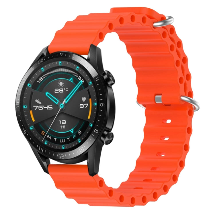 Cinturino per orologio in silicone tinta unita stile oceano da 20 mm, For Huawei Watch GT2 42mm, For Huawei Watch 2
