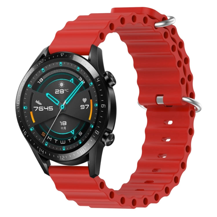 Cinturino per orologio in silicone tinta unita stile oceano da 20 mm, For Huawei Watch GT2 42mm, For Huawei Watch 2