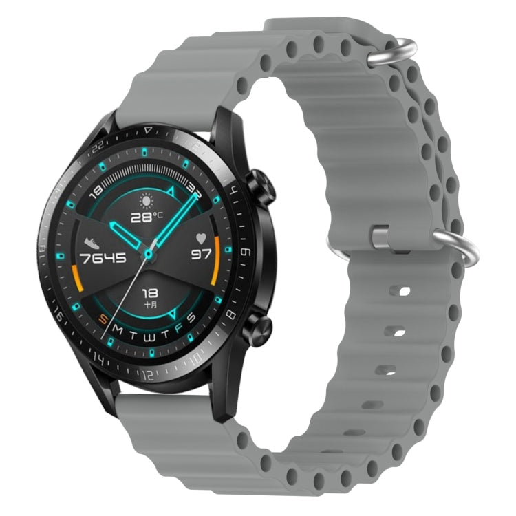 Cinturino per orologio in silicone tinta unita stile oceano da 20 mm, For Huawei Watch GT2 42mm, For Huawei Watch 2