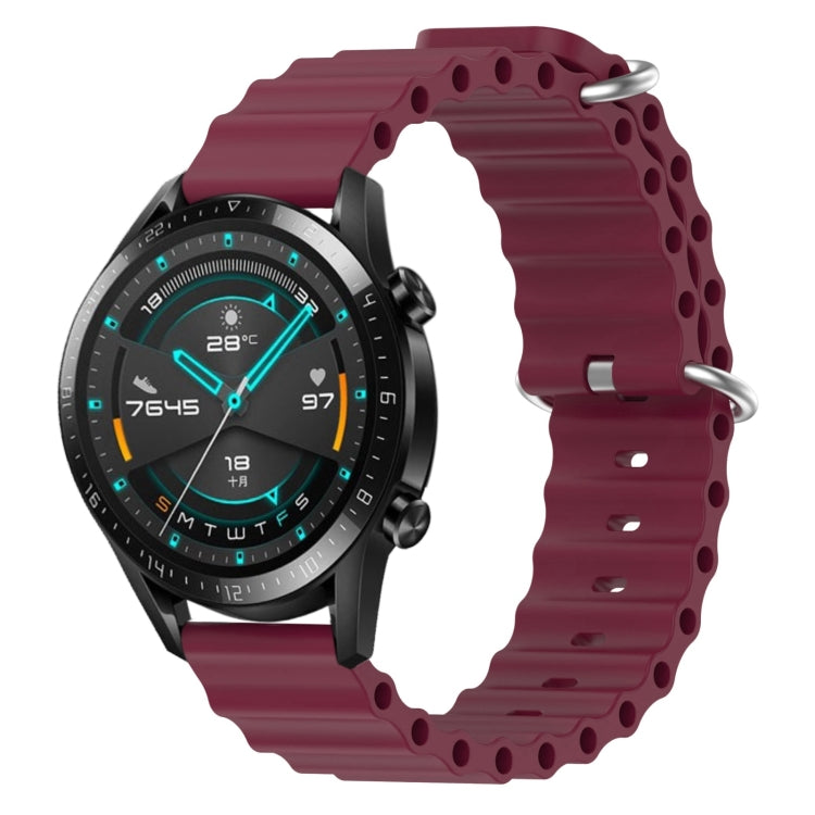 Cinturino per orologio in silicone tinta unita stile oceano da 20 mm, For Huawei Watch GT2 42mm, For Huawei Watch 2