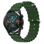 Cinturino per orologio in silicone tinta unita stile oceano da 20 mm, For Huawei Watch GT2 42mm, For Huawei Watch 2