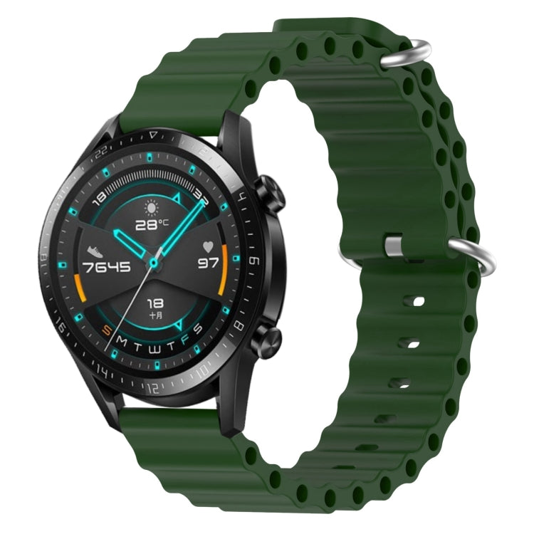 Cinturino per orologio in silicone tinta unita stile oceano da 20 mm, For Huawei Watch GT2 42mm, For Huawei Watch 2