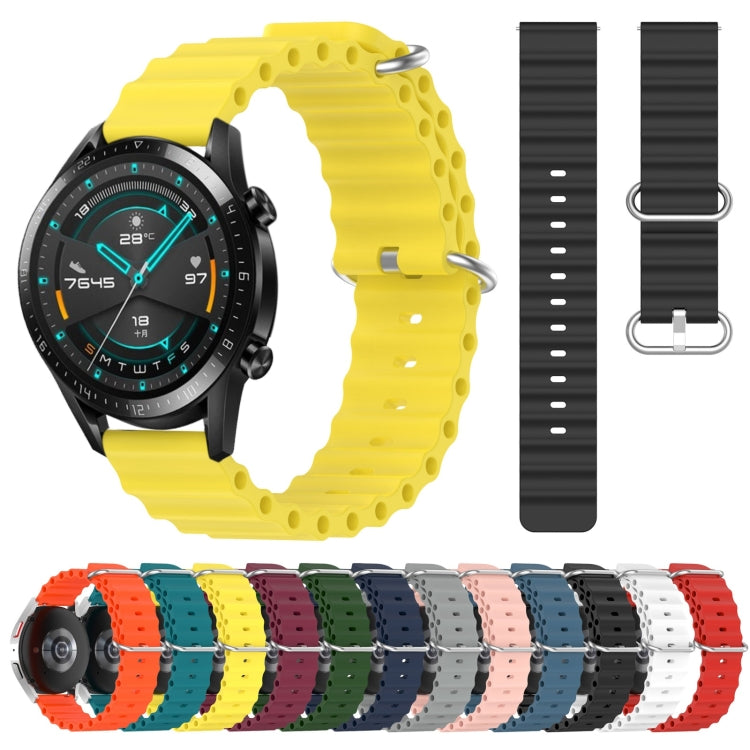 Cinturino per orologio in silicone tinta unita stile oceano da 20 mm, For Huawei Watch GT2 42mm, For Huawei Watch 2