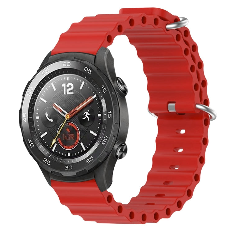 Cinturino per orologio in silicone tinta unita stile oceano da 20 mm, For Huawei Watch GT2 42mm, For Huawei Watch 2