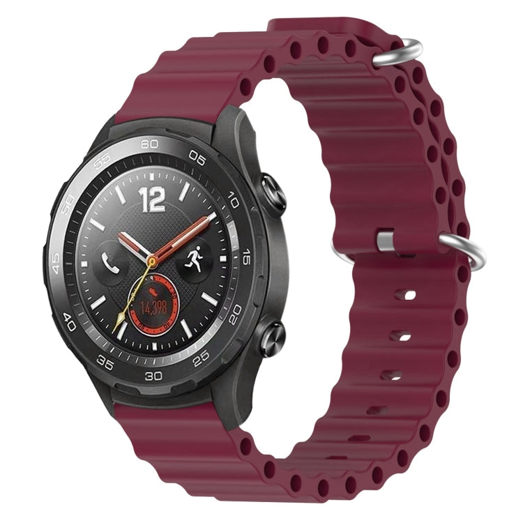Cinturino per orologio in silicone tinta unita stile oceano da 20 mm, For Huawei Watch GT2 42mm, For Huawei Watch 2