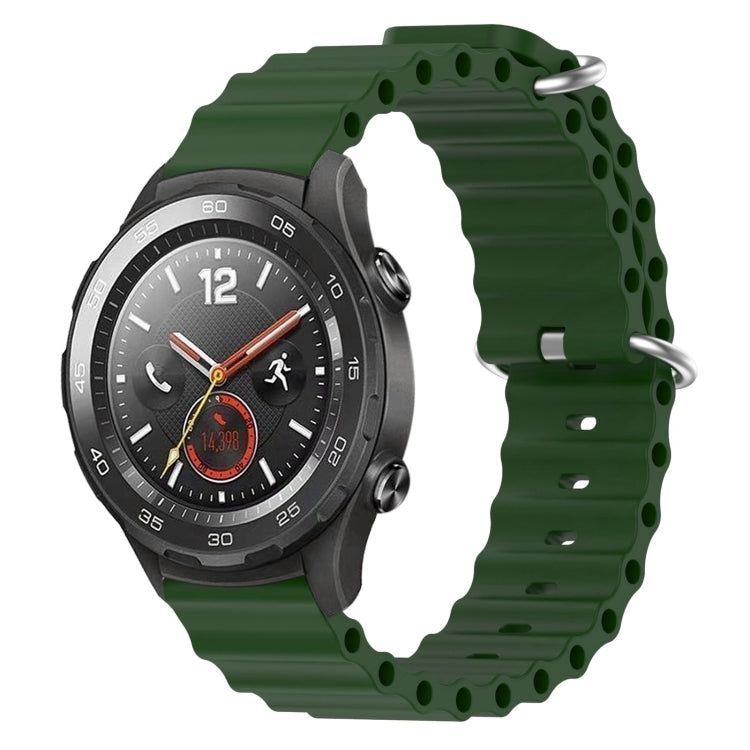 Cinturino per orologio in silicone tinta unita stile oceano da 20 mm, For Huawei Watch GT2 42mm, For Huawei Watch 2