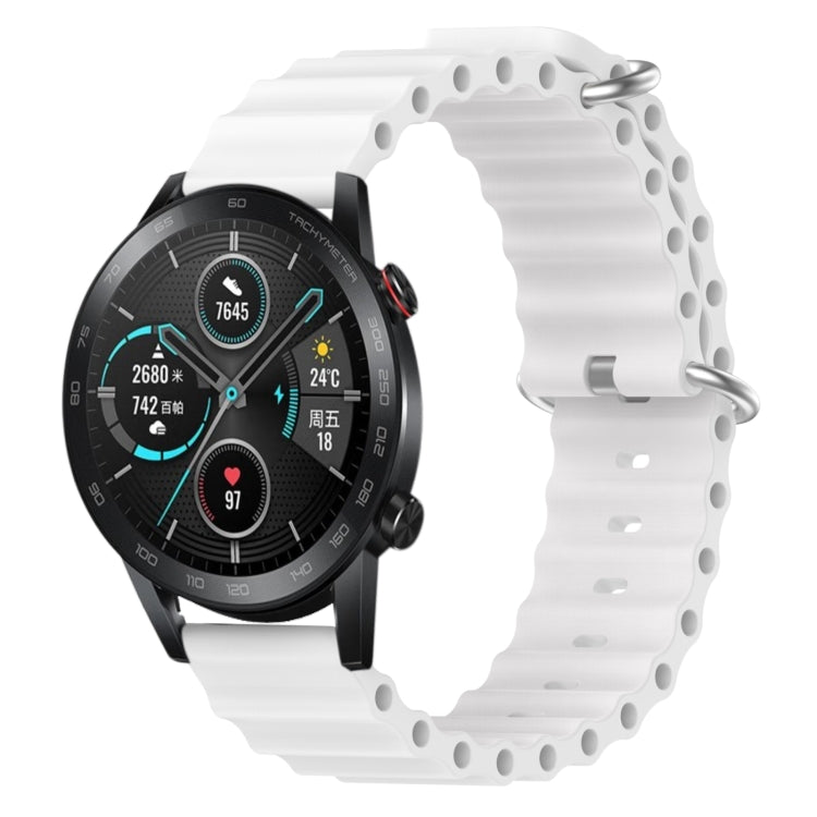 Cinturino per orologio in silicone tinta unita stile oceano da 20 mm, For Honor Watch ES, For Honor MagicWatch2 42mm