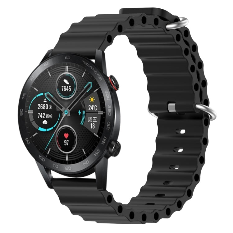 Cinturino per orologio in silicone tinta unita stile oceano da 20 mm, For Honor Watch ES, For Honor MagicWatch2 42mm