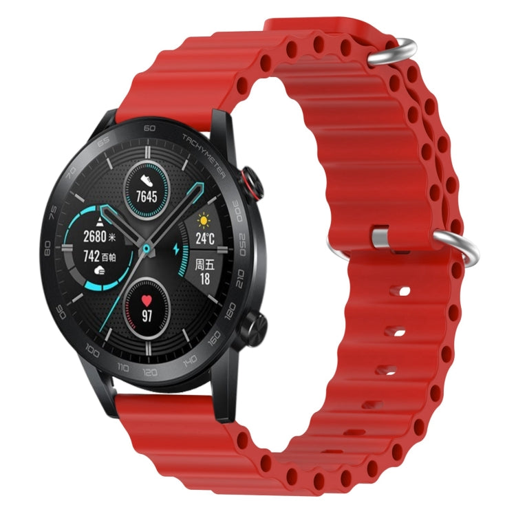 Cinturino per orologio in silicone tinta unita stile oceano da 20 mm, For Honor Watch ES, For Honor MagicWatch2 42mm