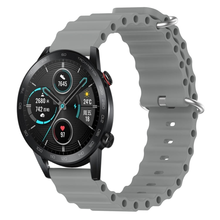 Cinturino per orologio in silicone tinta unita stile oceano da 20 mm, For Honor Watch ES, For Honor MagicWatch2 42mm