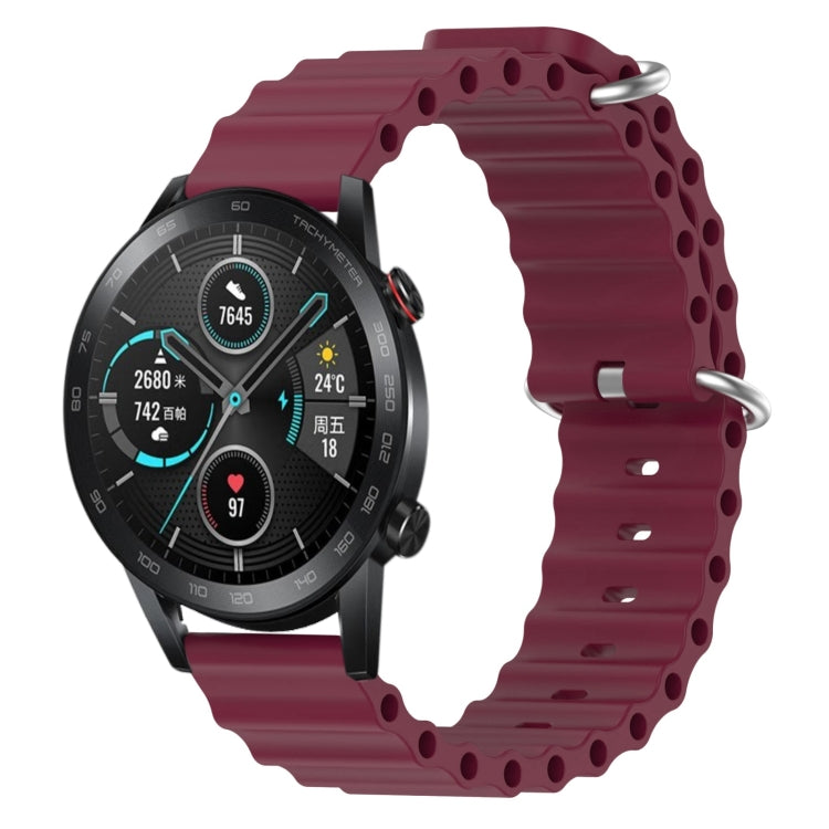 Cinturino per orologio in silicone tinta unita stile oceano da 20 mm, For Honor Watch ES, For Honor MagicWatch2 42mm
