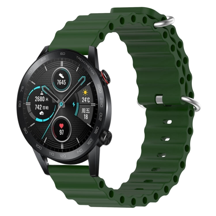 Cinturino per orologio in silicone tinta unita stile oceano da 20 mm, For Honor Watch ES, For Honor MagicWatch2 42mm