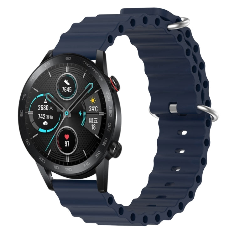 Cinturino per orologio in silicone tinta unita stile oceano da 20 mm, For Honor Watch ES, For Honor MagicWatch2 42mm