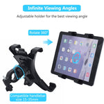 B008 Supporto per tablet regolabile per montaggio su manubrio per bicicletta per moto, B008