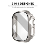 Per Apple Watch Ultra 49mm ENKAY PC Frame 9H Custodia in vetro temperato