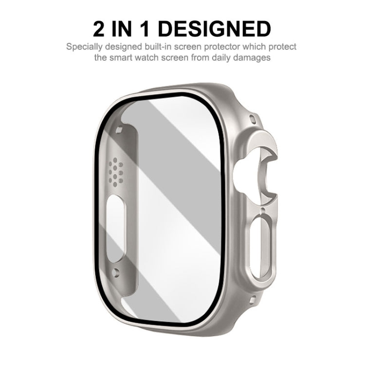 Per Apple Watch Ultra 49mm ENKAY PC Frame 9H Custodia in vetro temperato