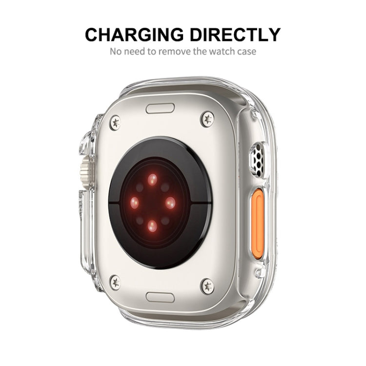 Per Apple Watch Ultra 49mm ENKAY PC Frame 9H Custodia in vetro temperato