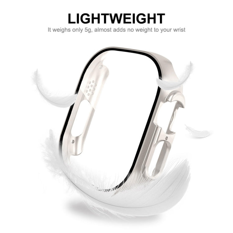 Per Apple Watch Ultra 49mm ENKAY PC Frame 9H Custodia in vetro temperato
