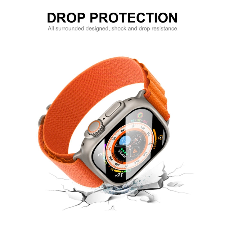 Per Apple Watch Ultra 49mm ENKAY PC Frame 9H Custodia in vetro temperato