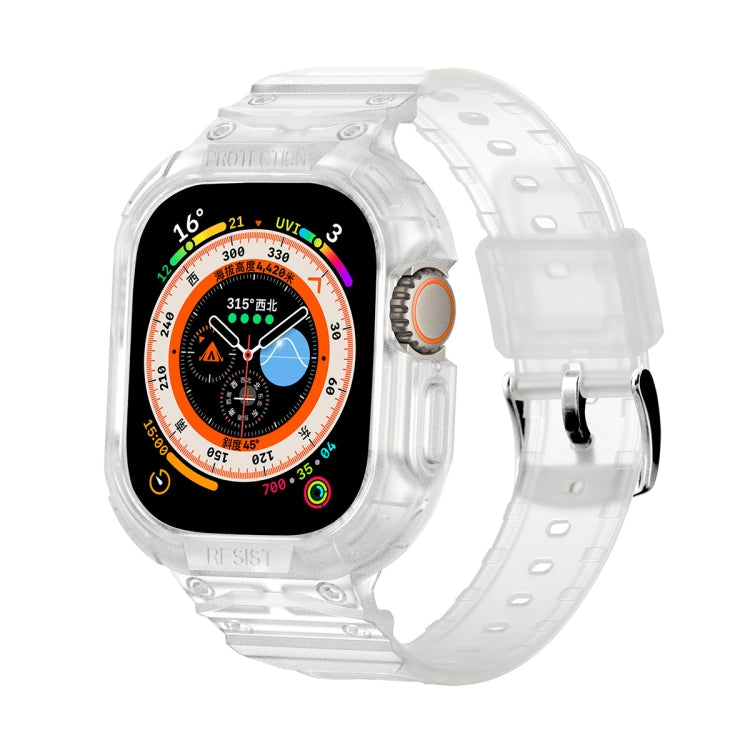 Per Apple Watch Ultra 49mm JUNSUNMAY Custodia in TPU integrata Cinturino elastico regolabile