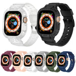 Per Apple Watch Ultra 49mm JUNSUNMAY Custodia in TPU integrata Cinturino elastico regolabile