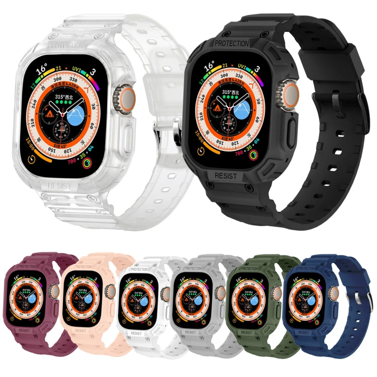 Per Apple Watch Ultra 49mm JUNSUNMAY Custodia in TPU integrata Cinturino elastico regolabile