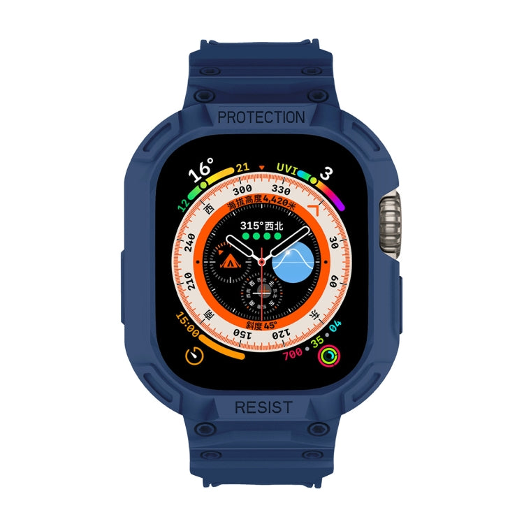 Per Apple Watch Ultra 49mm JUNSUNMAY Custodia in TPU integrata Cinturino elastico regolabile