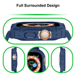 Per Apple Watch Ultra 49mm JUNSUNMAY Custodia in TPU integrata Cinturino elastico regolabile