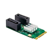 Chiave PCIe B+M ST551 da 6 Gbps a scheda SATA 3.0 a 2 porte Adattatore da M.2 a doppio SATA, ST551