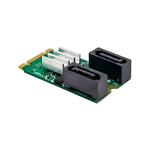 Chiave PCIe B+M ST551 da 6 Gbps a scheda SATA 3.0 a 2 porte Adattatore da M.2 a doppio SATA, ST551