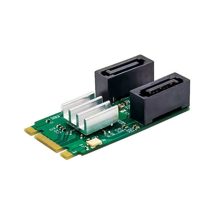 Chiave PCIe B+M ST551 da 6 Gbps a scheda SATA 3.0 a 2 porte Adattatore da M.2 a doppio SATA, ST551
