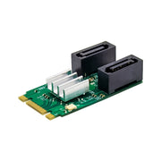 Chiave PCIe B+M ST551 da 6 Gbps a scheda SATA 3.0 a 2 porte Adattatore da M.2 a doppio SATA, ST551