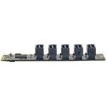 Adattatore per scheda di espansione disco rigido SATA3.0 ST532 M.2 NGFF a 5 porte Disponibile, 5 Ports