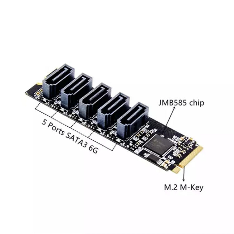 Adattatore per scheda di espansione disco rigido SATA3.0 ST532 M.2 NGFF a 5 porte Disponibile, 5 Ports