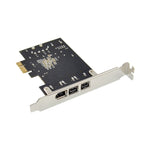 Scheda ST23 PCI Express a 3 porte Firewire 1394B e 1394A PCIe 1.1 x1, ST23