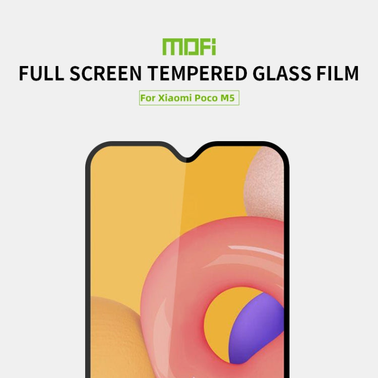 Pellicola in vetro temperato a schermo intero MOFI 9H 2.5D, For Xiaomi Poco M5, For Xiaomi Poco M5S, For Huawei Mate 50