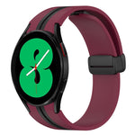 Cinturino pieghevole in silicone con chiusura magnetica, For Samsung Galaxy Watch 4 44mm, For Samsung Galaxy Watch 4 40mm