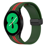 Cinturino pieghevole in silicone con chiusura magnetica, For Samsung Galaxy Watch 4 44mm, For Samsung Galaxy Watch 4 40mm