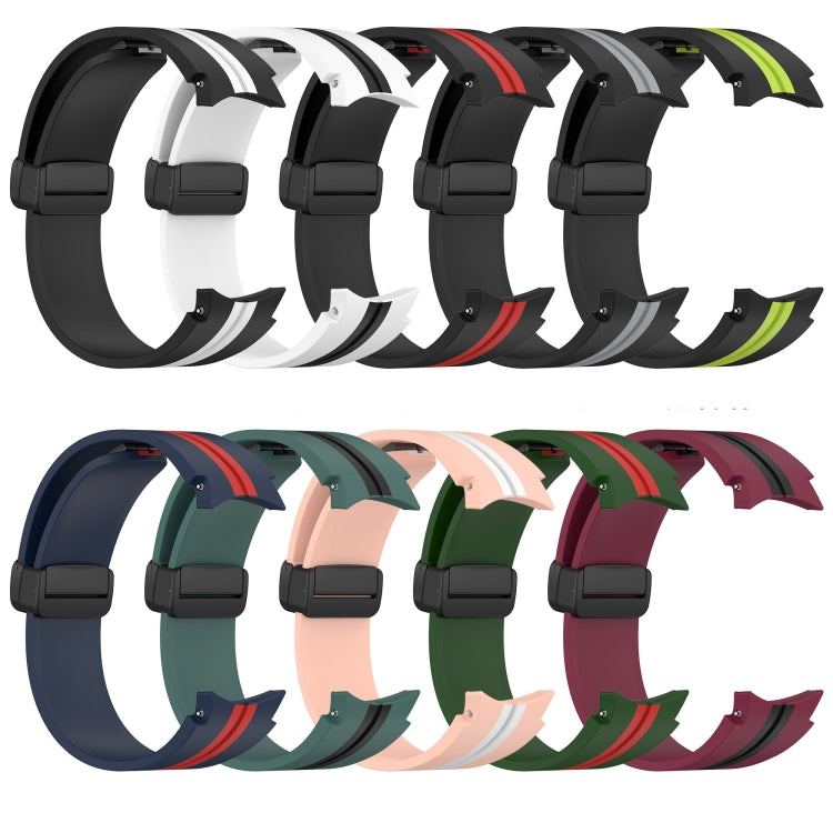Cinturino pieghevole in silicone con chiusura magnetica, For Samsung Galaxy Watch 4 44mm, For Samsung Galaxy Watch 4 40mm