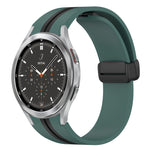 Cinturino pieghevole in silicone con chiusura magnetica, For Samsung Galaxy Watch 4 Classic 46mm, For Samsung Galaxy Watch 4 Classic 42mm