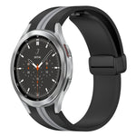 Cinturino pieghevole in silicone con chiusura magnetica, For Samsung Galaxy Watch 4 Classic 46mm, For Samsung Galaxy Watch 4 Classic 42mm