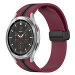 Cinturino pieghevole in silicone con chiusura magnetica, For Samsung Galaxy Watch 4 Classic 46mm, For Samsung Galaxy Watch 4 Classic 42mm