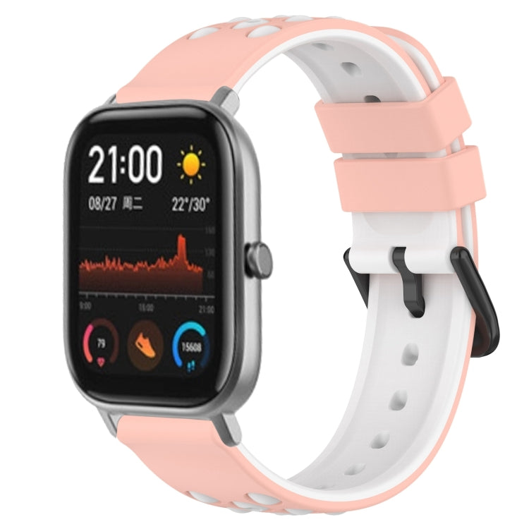 Cinturino in silicone bicolore 20 mm per Amazfit GTS