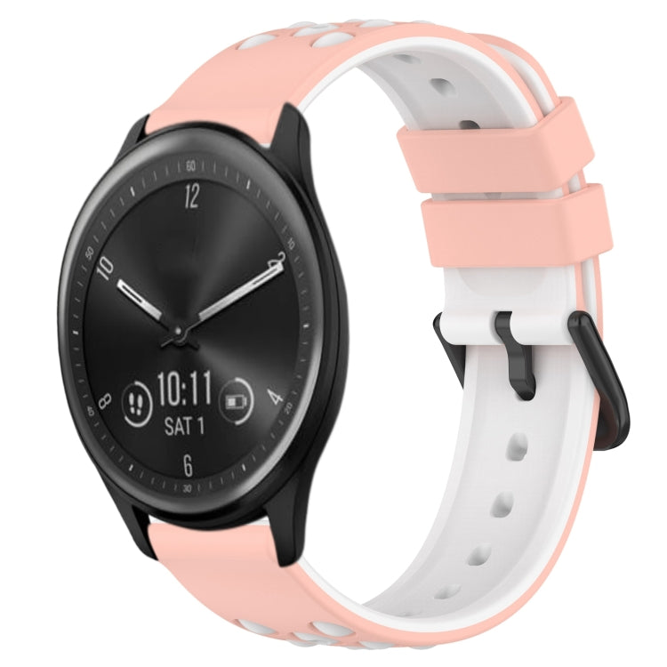 Cinturino in silicone bicolore 20 mm per Garmin Vivomove