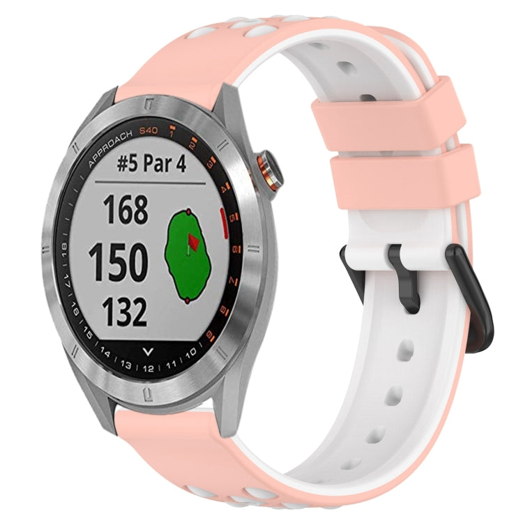 Cinturino in silicone bicolore 20 mm per Garmin Approach S40